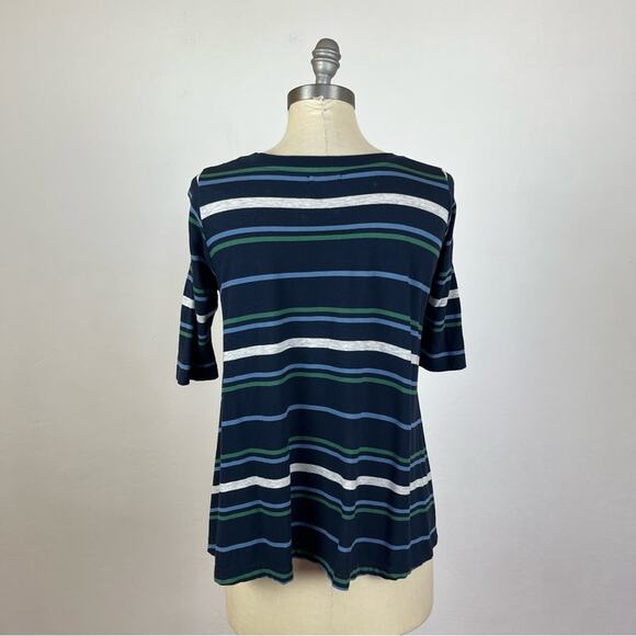 Demylee Blue Stripe Half Sleeve Top - Picture 6 of 8